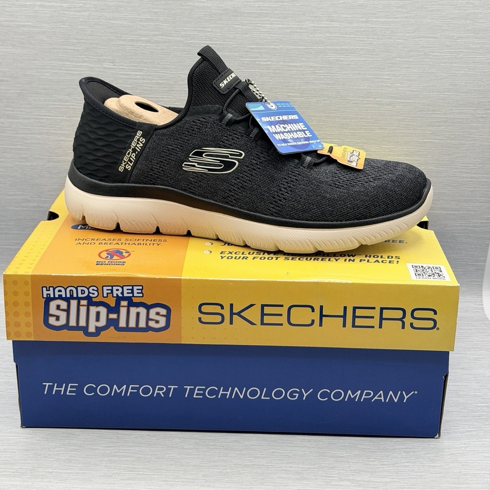 Skechers Men's 8 Black Slip Ins Sneakers Walking Summits 232469